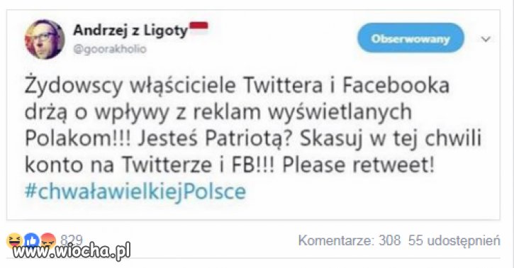 Ja apeluje do patriotów,prawaków