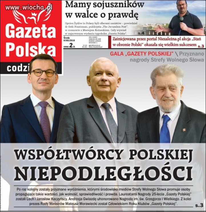 Oto wpółtwórcy polskiej niepodległości w/g G.P.