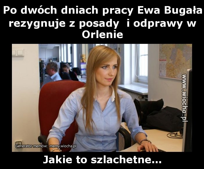 Po dwóch dniach pracy Ewa Bugała rezygnuje...