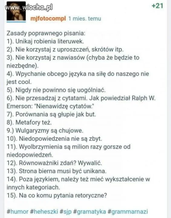 Zasady poprawnego 