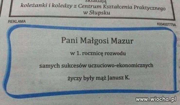 Dołączam się do życzeń