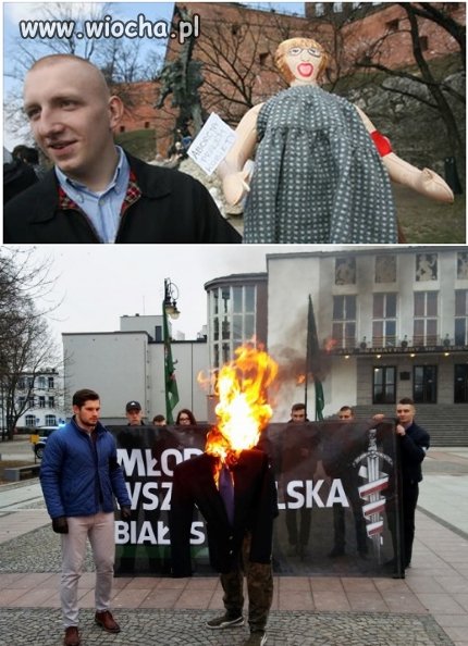 Jeszcze spalenie Ryśka przez idiotów