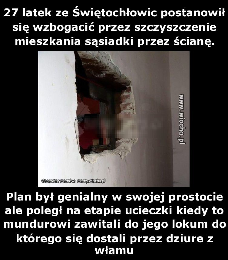 27 latek ze Świętochłowic postanowił się wzbogacić