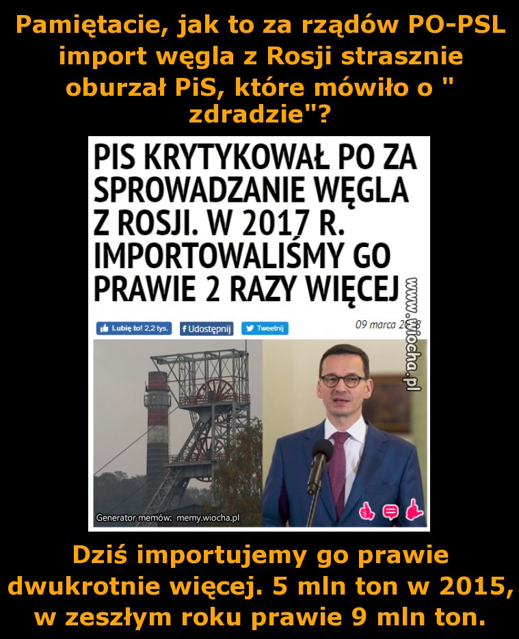 Pamiętacie, jak to za rządów PO-PSL import węgla z