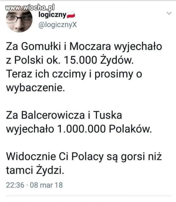 Za pisiorków czarne jest białe