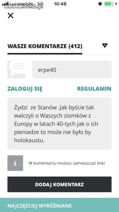 Interia blokuje komentarze.