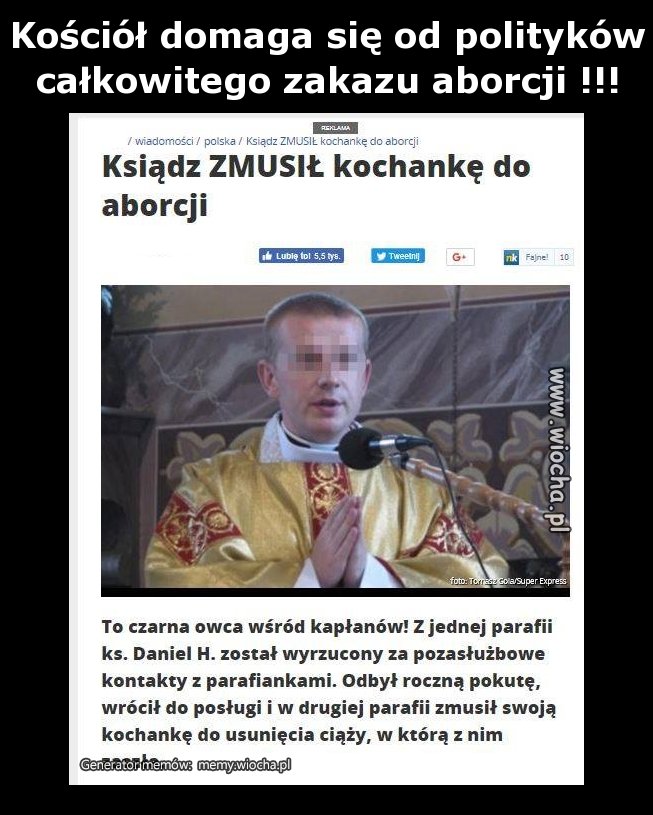 Kościół domaga się od polityków całkowitego zakazu