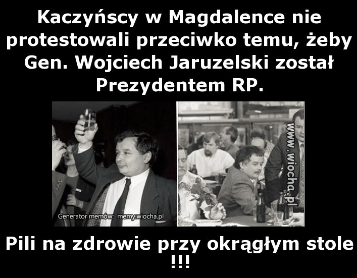 Kaczyńscy w Magdalence nie protestowali przeciwko