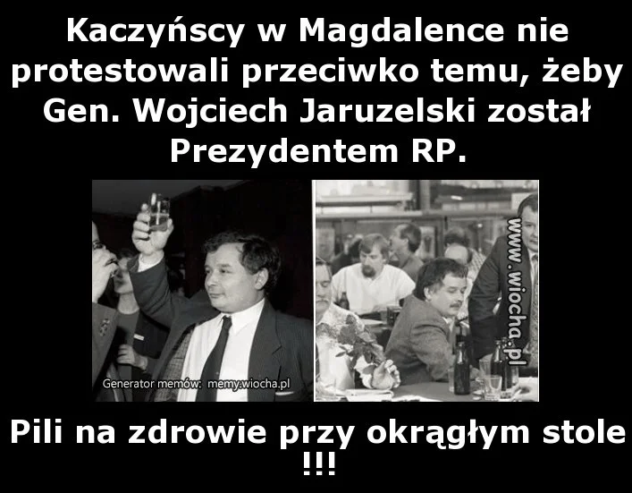 Kaczyńscy w Magdalence nie protestowali przeciwko