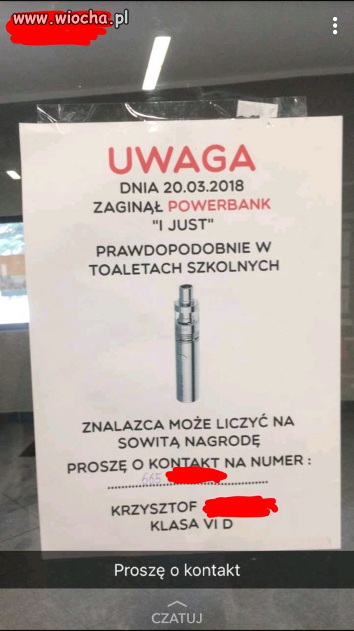 Może znajdzie się uczciwy znalazca?