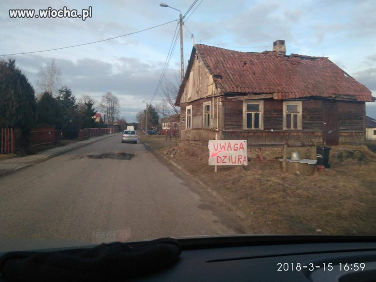 Podlasie miejscowość Zaczerlany zabezpieczona drogi