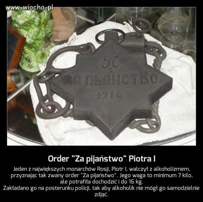 Order Za pijaństwo Piotra I