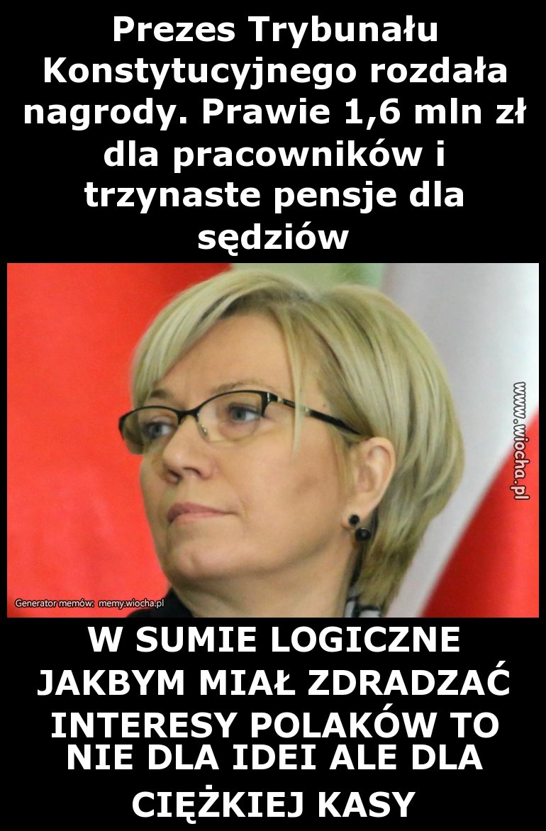 Prezes Trybunału Konstytucyjnego rozdała nagrody.