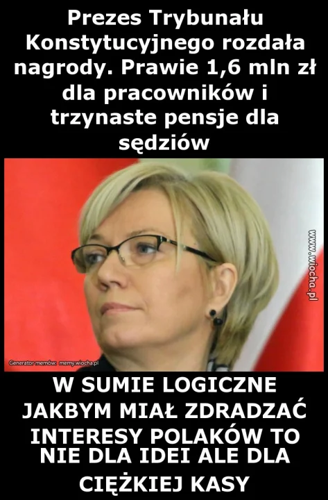 Prezes Trybunału Konstytucyjnego rozdała nagrody.