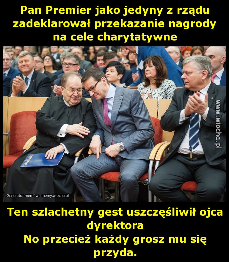 Pan Premier jako jedyny z rządu zadeklarował