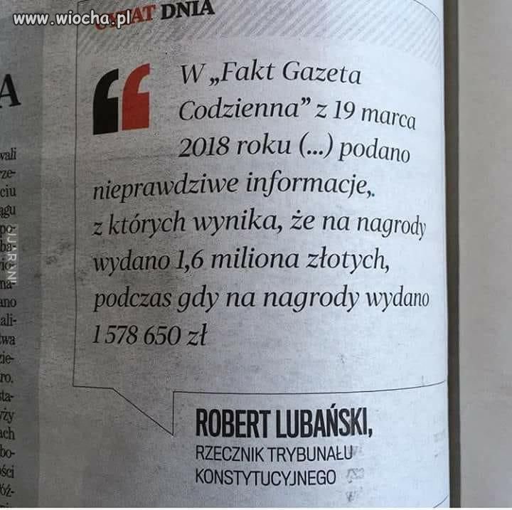 Sprostowanie czyli cytat dnia