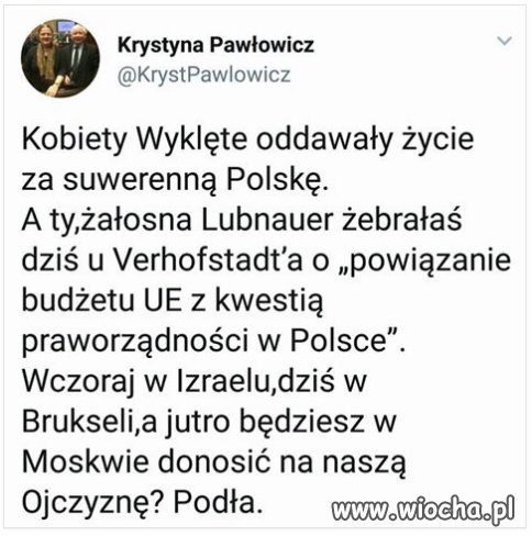 Pani Krysiu...zachowuje się pani jak Krystyna