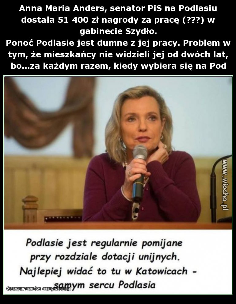 Anna Maria Anders, senator PiS na Podlasiu dostała