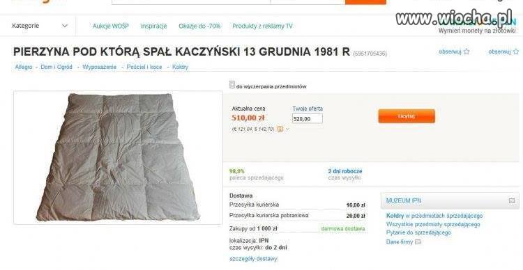 Kołdra wielkiego opozycjonisty !!!