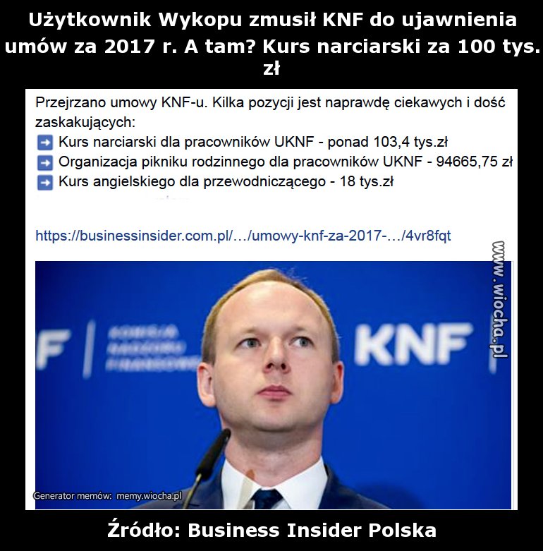 Użytkownik Wykopu zmusił KNF do ujawnienia umów za