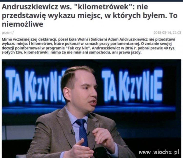 No i gdzie Panie Pośle to zestawienie ?