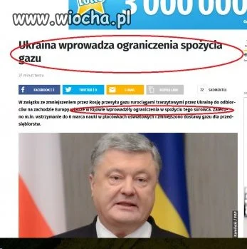 Ograniczenia w spożyciu gazu 