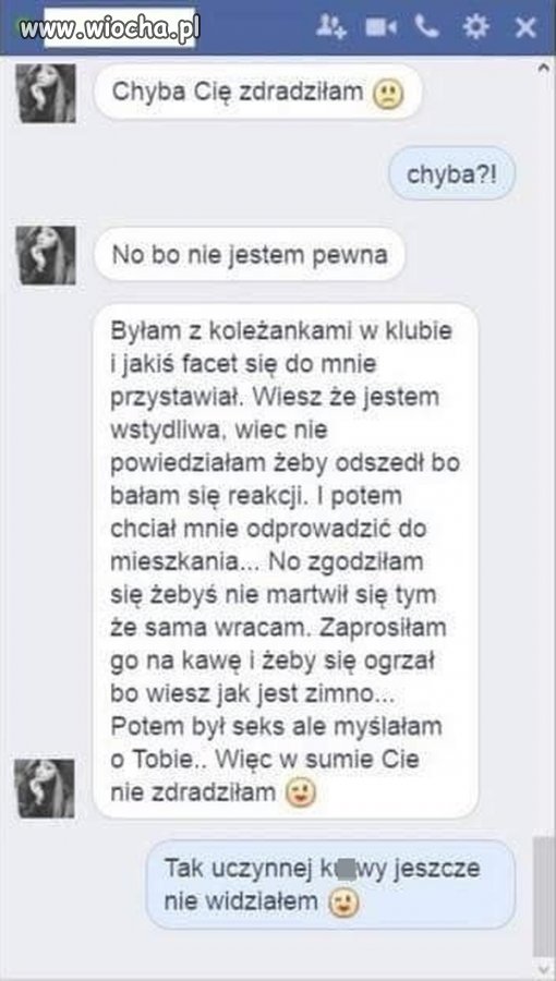 Ale myślała o chlopaku