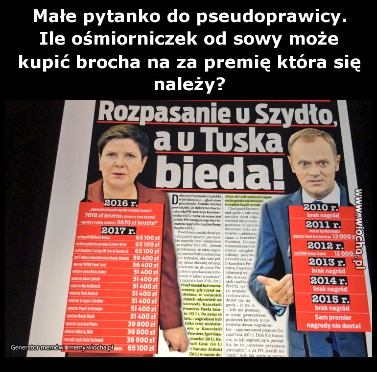 Małe pytanko do pseudoprawicy.