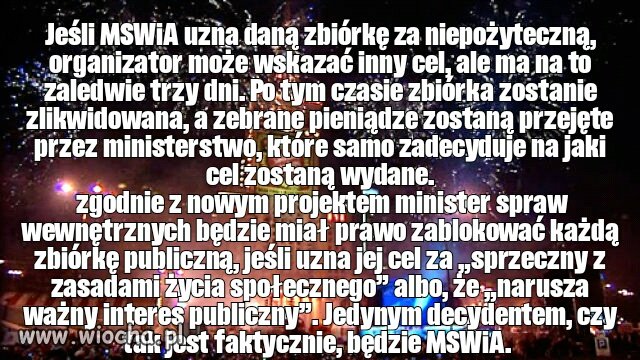 PiS i jego prawo dotyczące charytatywnych zbiórek.