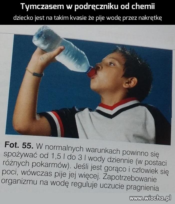 Tymczasem w podręczniku od chemii