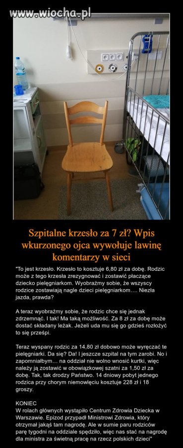 Szpitalne krzesło...