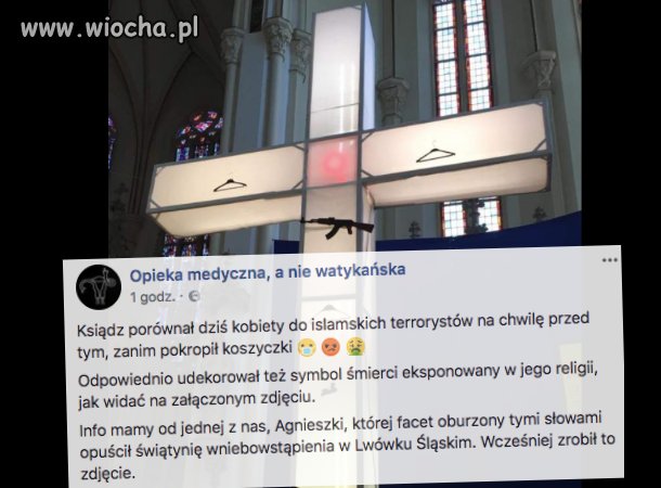 Ksiądz porównał dziś kobiety do islamskich terrorystów na 