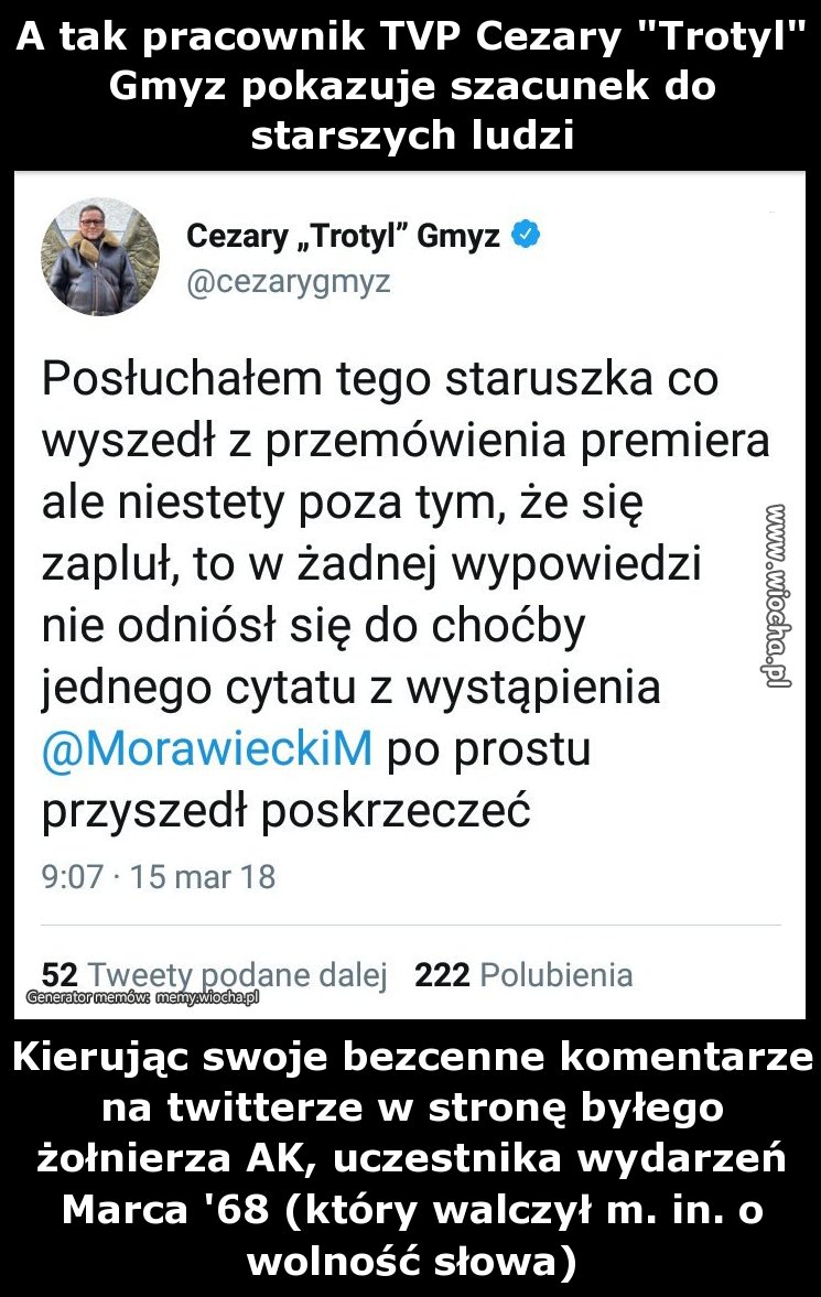 A tak pracownik TVP Cezary "Trotyl" Gmyz