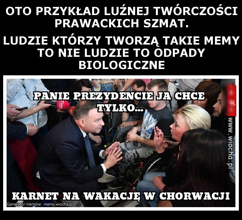 OTO PRZYKŁAD LUŹNEJ TWÓRCZOŚCI PRAWACKICH SZMAT.