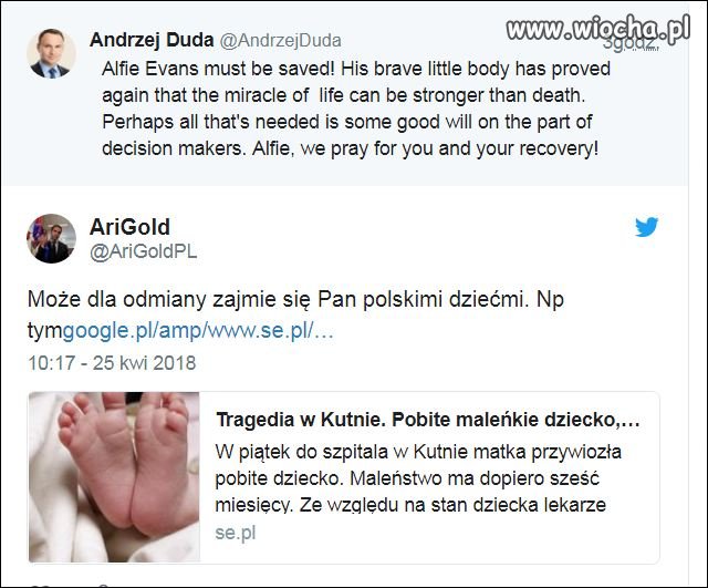 Tweet prezydenta Dudy