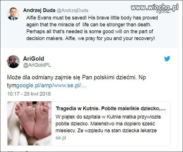 Tweet prezydenta Dudy