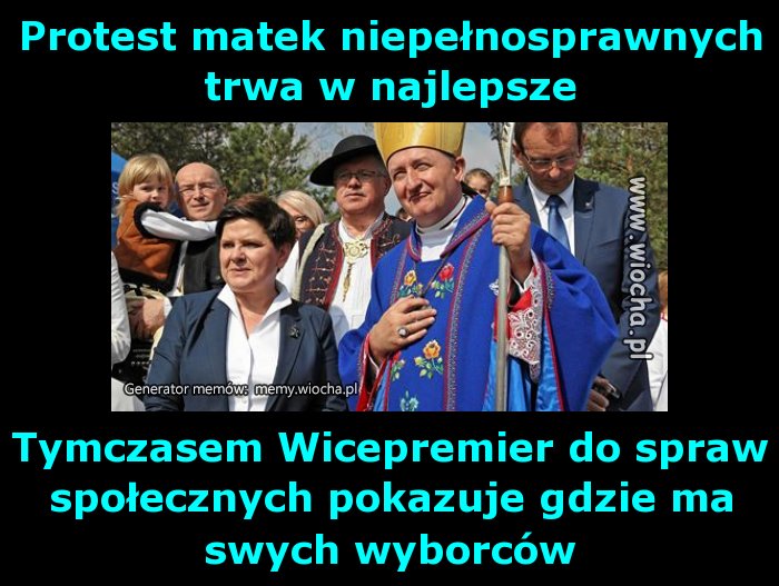 Protest matek niepełnosprawnych trwa w najlepsze 