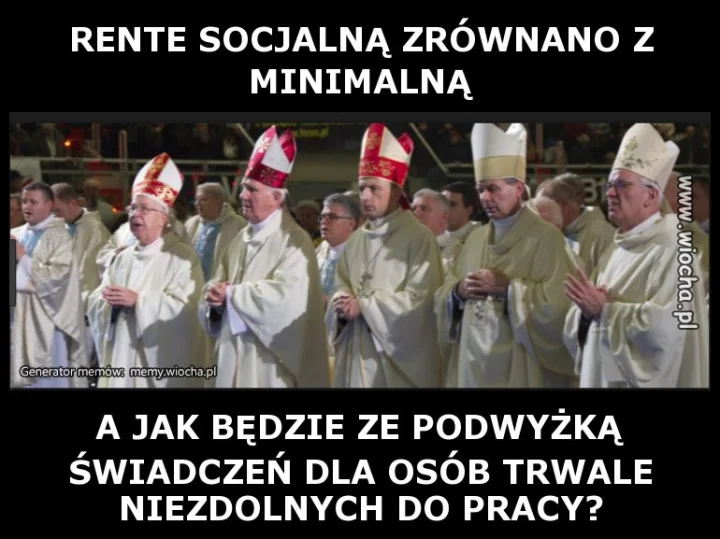 RENTE SOCJALNĄ ZRÓWNANO Z MINIMALNĄ