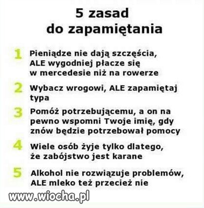 Pięć zasad dresa.