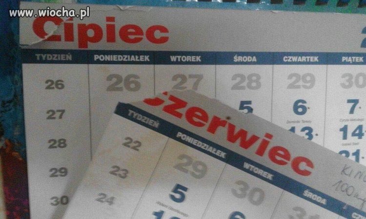 Nowy miesiąc w kalendarzu