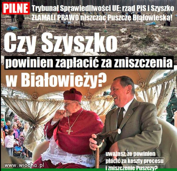 Trybunał orzekł że Szyszko złamał prawo...