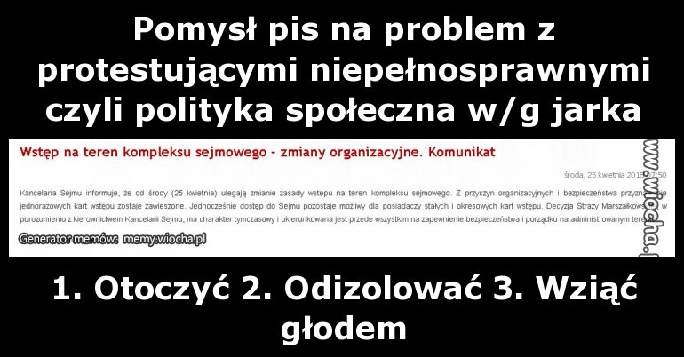 Pomysł pis na problem z protestującymi