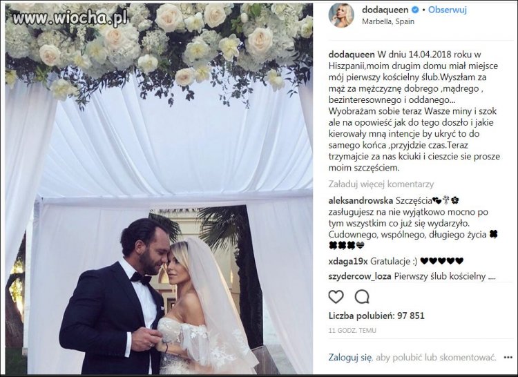 Doda wzięła ślub,kościelny