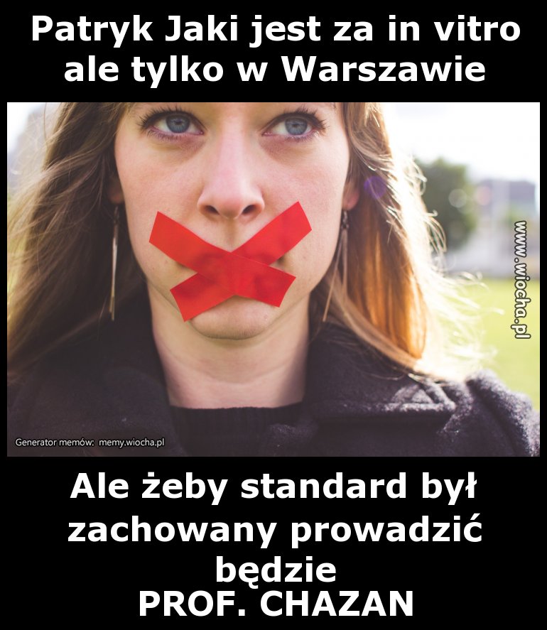 Patryk Jaki jest za in vitro ale tylko ...