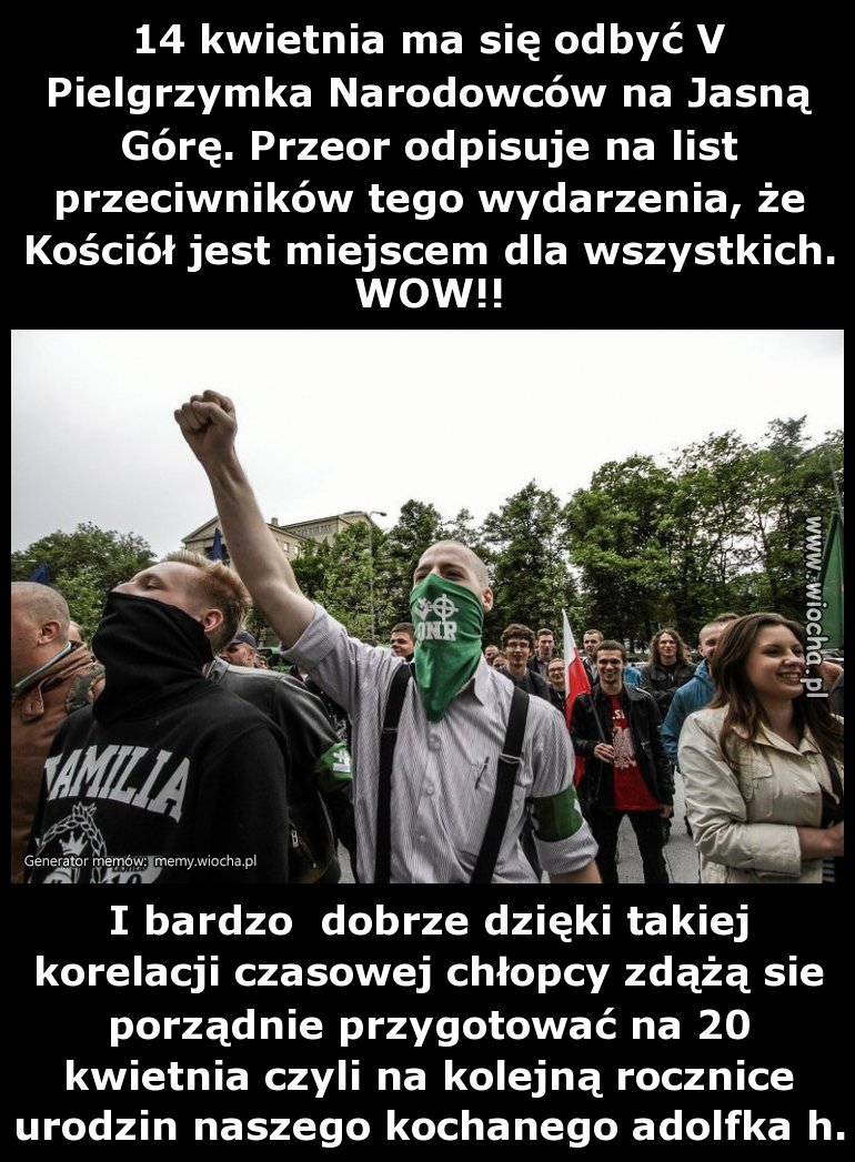 14 kwietnia ma się odbyć V Pielgrzymka Narodowców