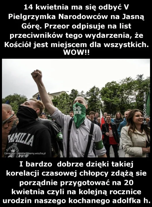 14 kwietnia ma się odbyć V Pielgrzymka Narodowców