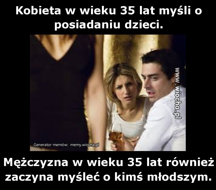 Kobieta w wieku 35 lat myśli o posiadaniu dzieci.