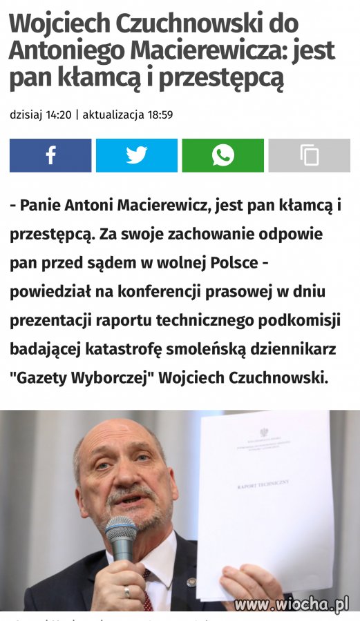 Wreszcie ktoś mu w oczy prawdę powiedział 