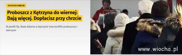 Drodzy parafianie! Bydle nienapasione, to na co