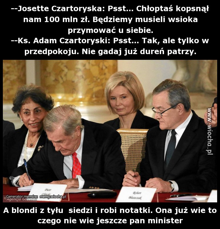 Arystokracja przekręca  idiote na 100 mln